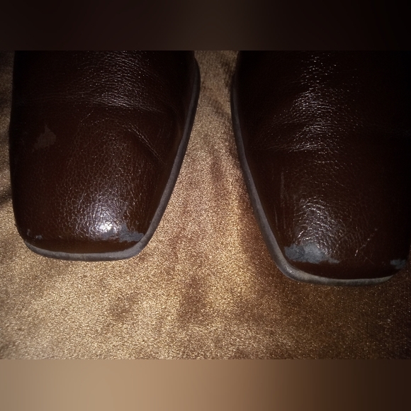 Enzo Angiolini Genuine Soft Leather Boots/ Vintage Brown Mid Calf Zipper Boots - Picture 12 of 15
